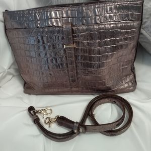 NWOT Brahmin Purse Beautiful Pewter. Soft leather.